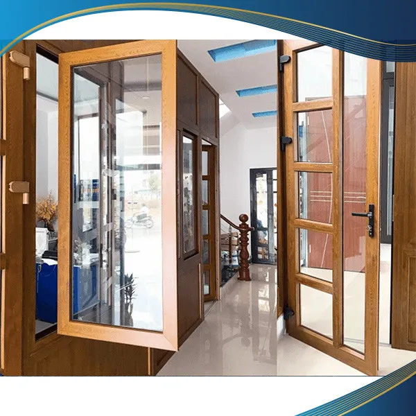 Cửa nhựa lõi thép giả gỗ đồng bộ 1 cánh