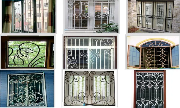 Mẫu song sắt nghệ thuật với thiết kế sen hoa độc đáo