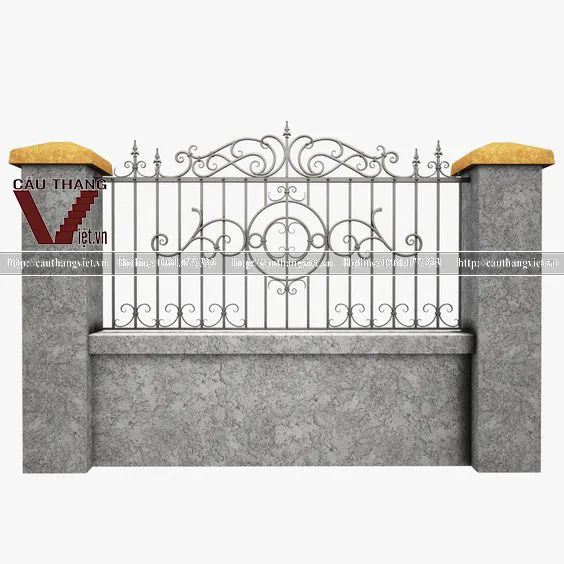 Mẫu hàng rào sắt mỹ thuật cao cấp 4