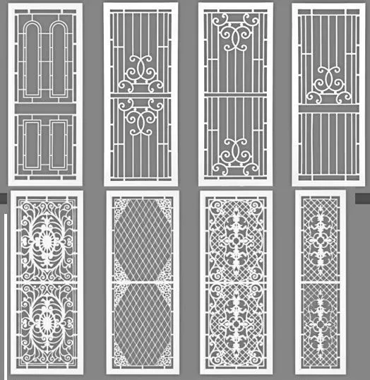 Song cửa sổ sắt hộp với hoa văn đẹp nhất