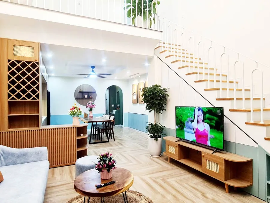 Mẫu nhà cấp 4 gác lửng đúc giả đẹp