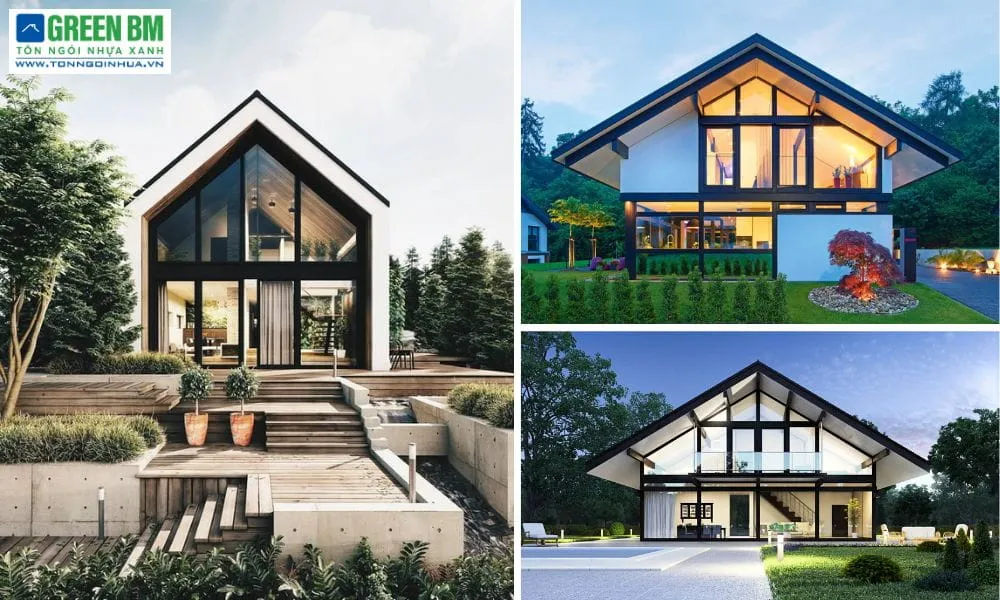 Mẫu nhà tiền chế có gác lửng mái tôn