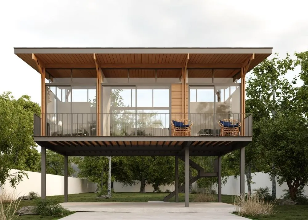 Nhà sàn bê tông 150 triệu đẹp, đơn giản, hiện đại