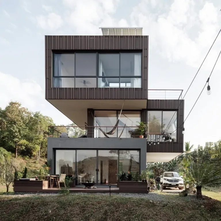 nhà tiền chế 3 tầng đẹp