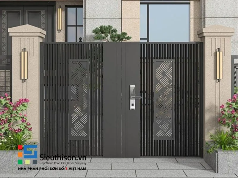 sơn cửa sắt màu xám ghi
