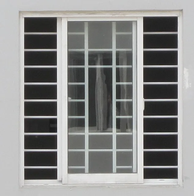 Song cửa sổ sắt hộp kiểu thẳng đứng đơn giản