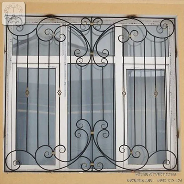Mẫu hoa sắt cửa sổ đơn giản được yêu thích nhất