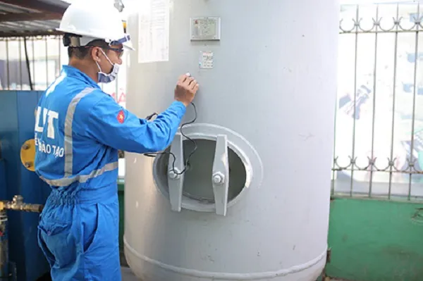 Sử dụng máy đo độ dày lớp mạ để đo độ dày lớp mạ bình tích