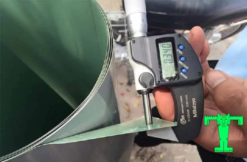 Thiết bị đo Palmer điện tử kiểm tra độ dày tôn tại công trường