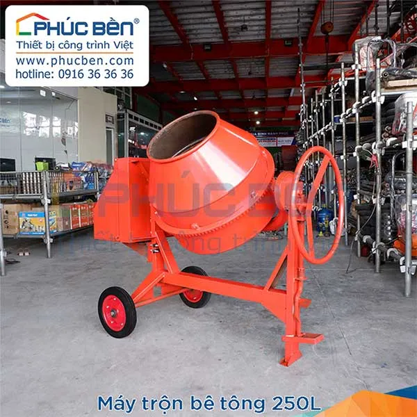 Máy trộn bê tông 1/2 bao dung tích 250L chất lượng cao