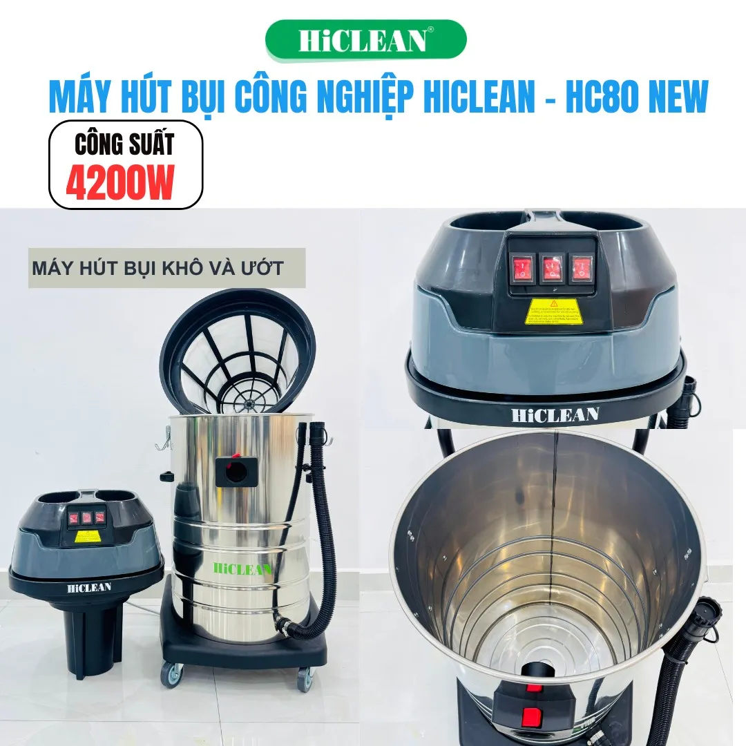 Chi tiết motor Italy dây đồng 100% trên máy hút bụi HiClean HC80 NEW