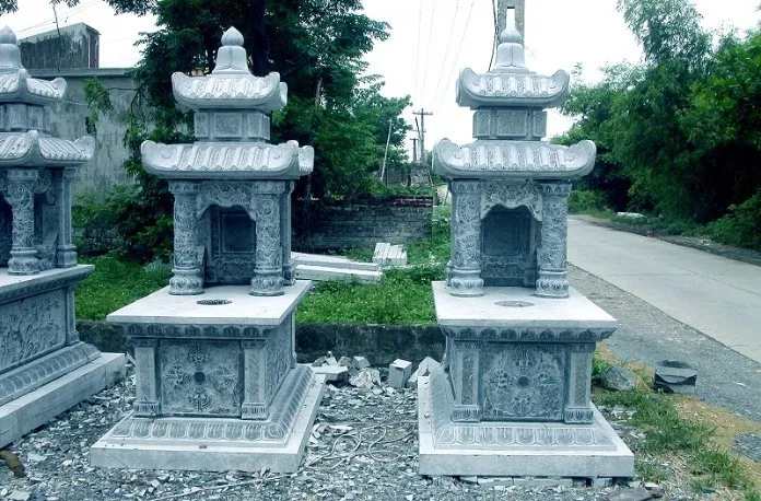 Mô tả: Mẫu mộ bê tông 2 mái với thiết kế trang nhã