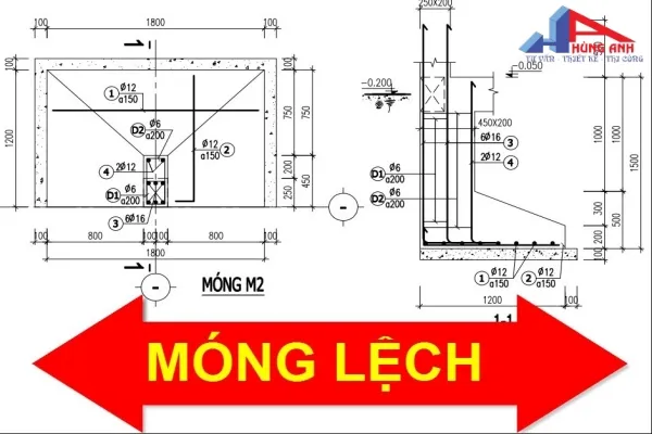 nguyên tắc bố trí thép đài móng cọc lệch tâm