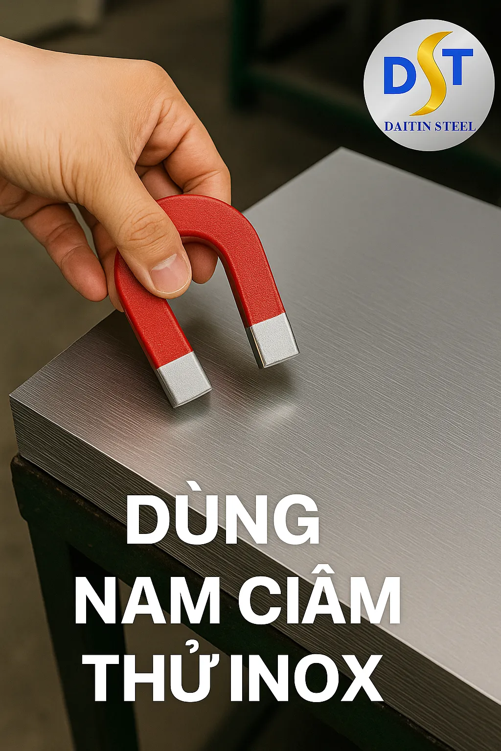 Kiểm tra inox 304 bằng nam châm