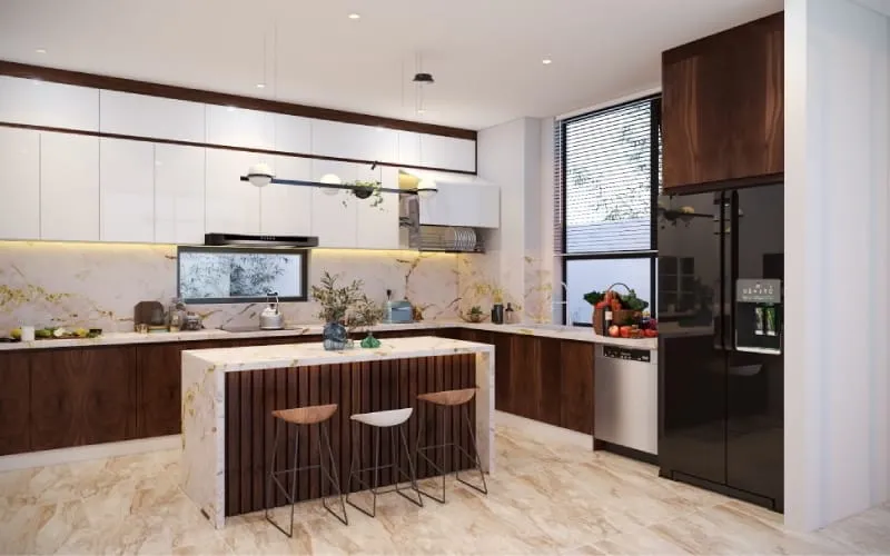 Tủ bếp nhựa Picomat chống ẩm tuyệt đối