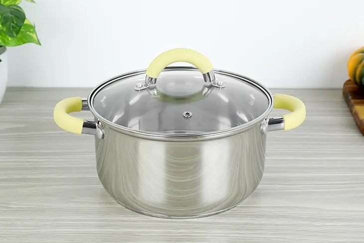 Nồi inox 3 đáy nắp kính 20 cm Delites CW-S042-20A