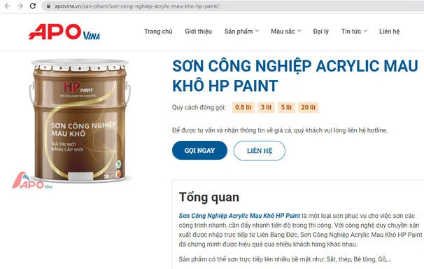 Sơn công nghiệp Acrylic HP Paint