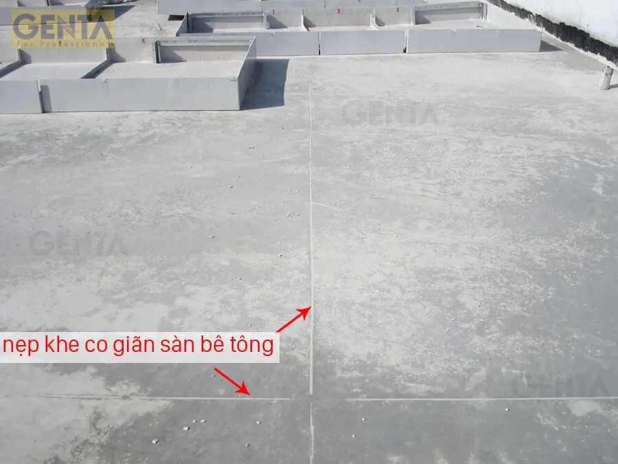 hoàn thành đổ bê tông sàn có nẹp khe co giãn