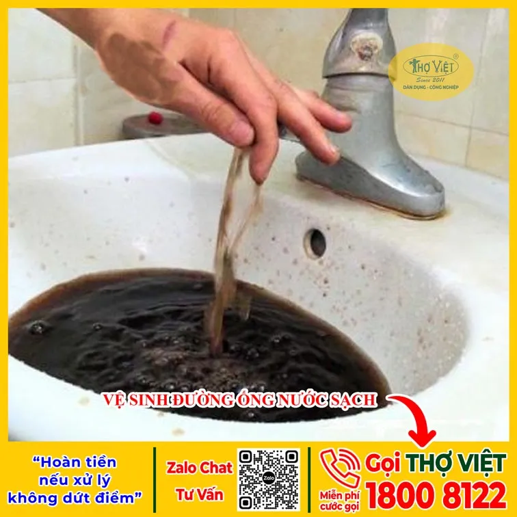 vệ sinh đường ống nước sạch