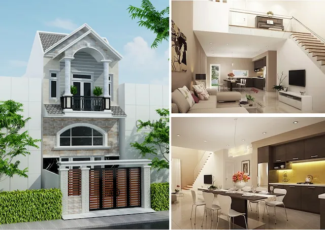 Mẫu nhà 1 trệt 1 lầu 500 triệu đẹp