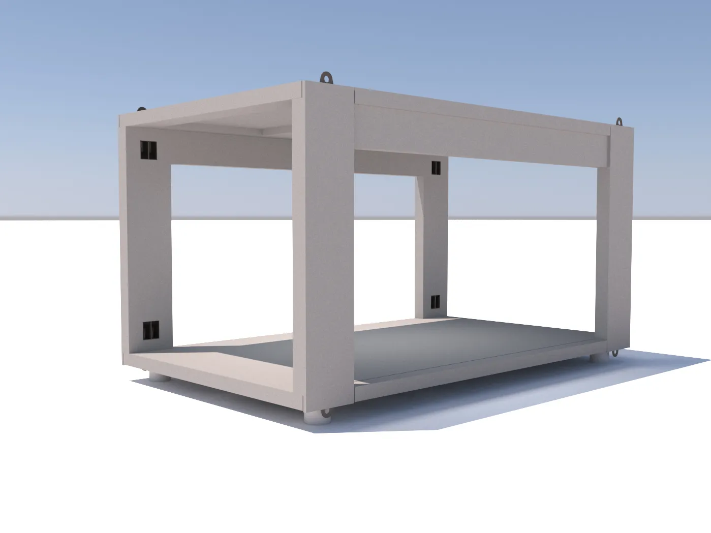 Các cấu kiện được ráp lại để hoàn thiện nhà bê tông ABL