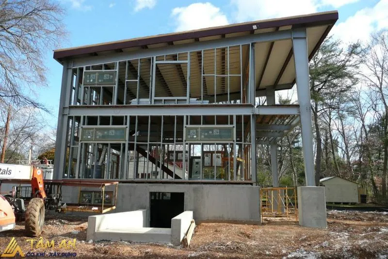 Cấu trúc nhà kết cấu thép 2 tầng