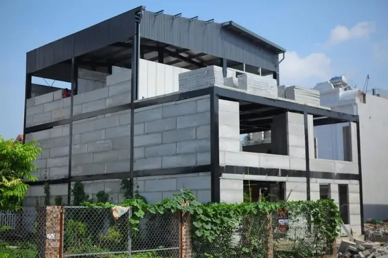 nhà tiền chế sử dụng bê tông nhẹ