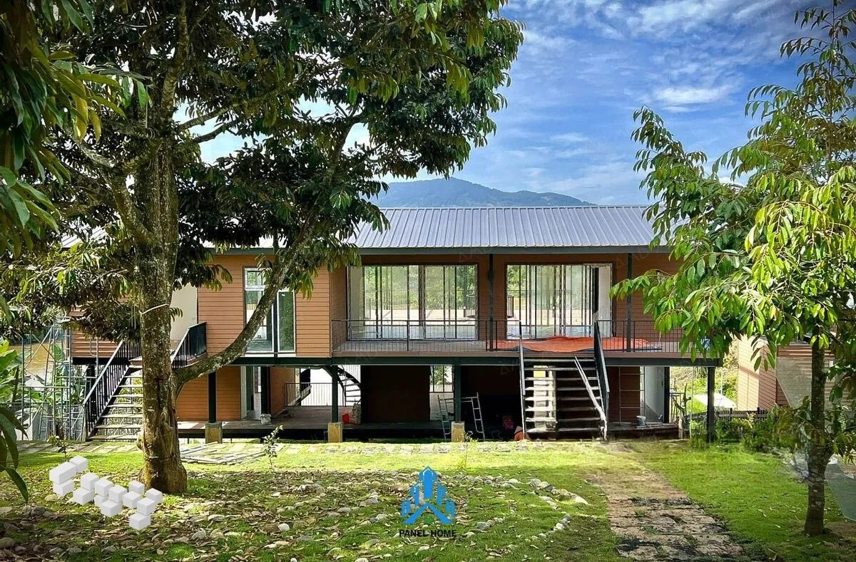 Cấu tạo chi tiết nhà lắp ghép khung thép gồm khung, mái, tường, nền móng