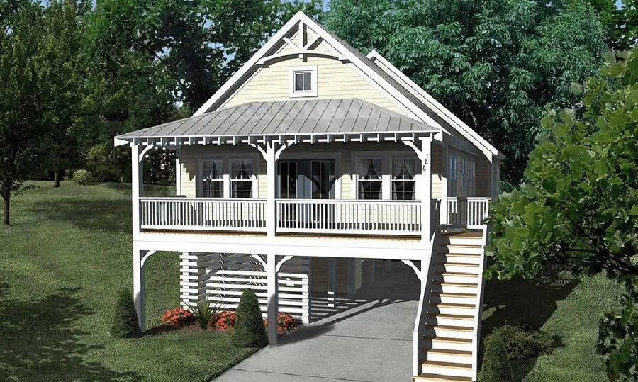 Nhà sàn bê tông rẻ đẹp mà vẫn đầy đủ công năng