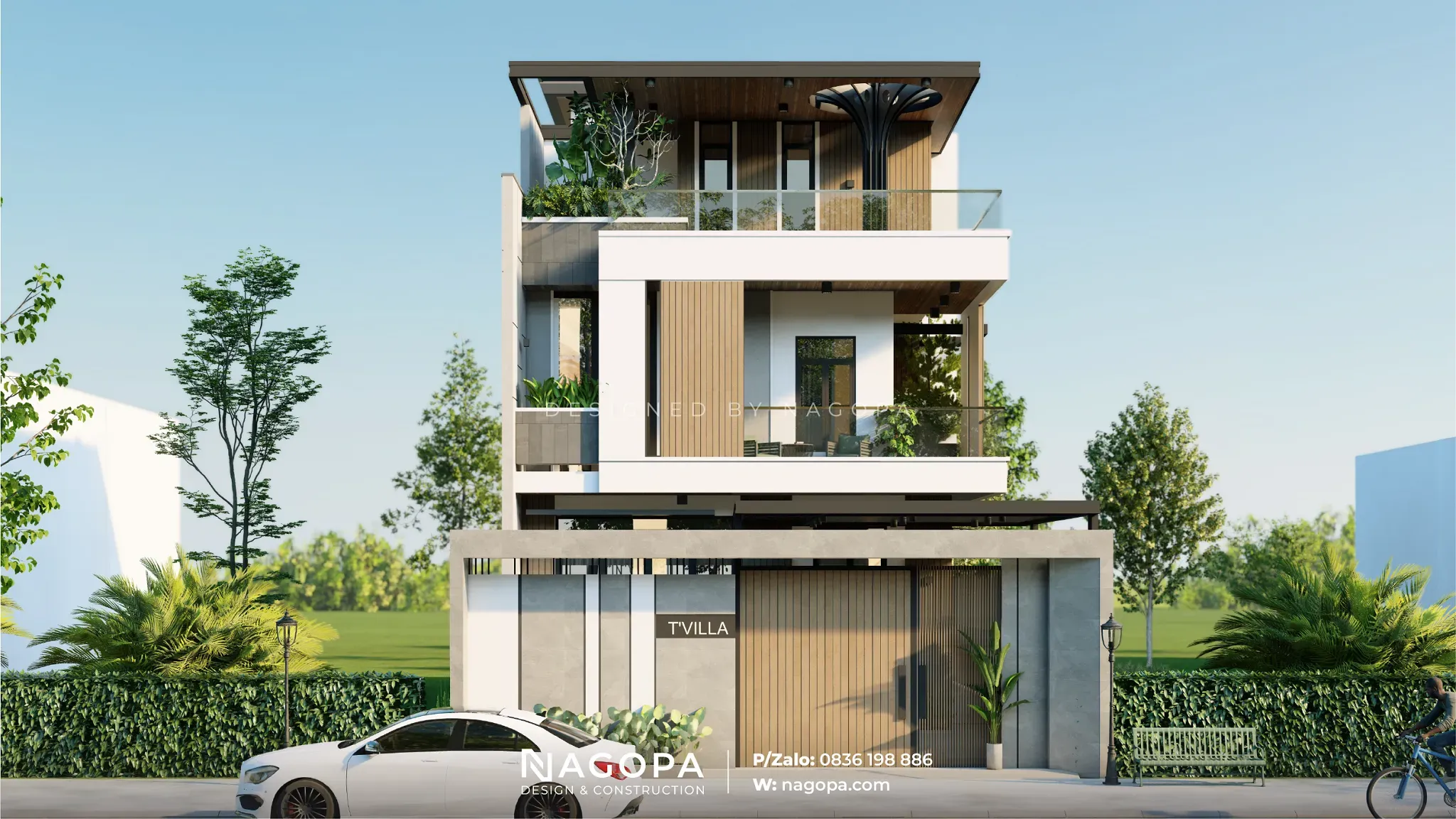 Biệt thự N’s House với thiết kế mái hiện đại