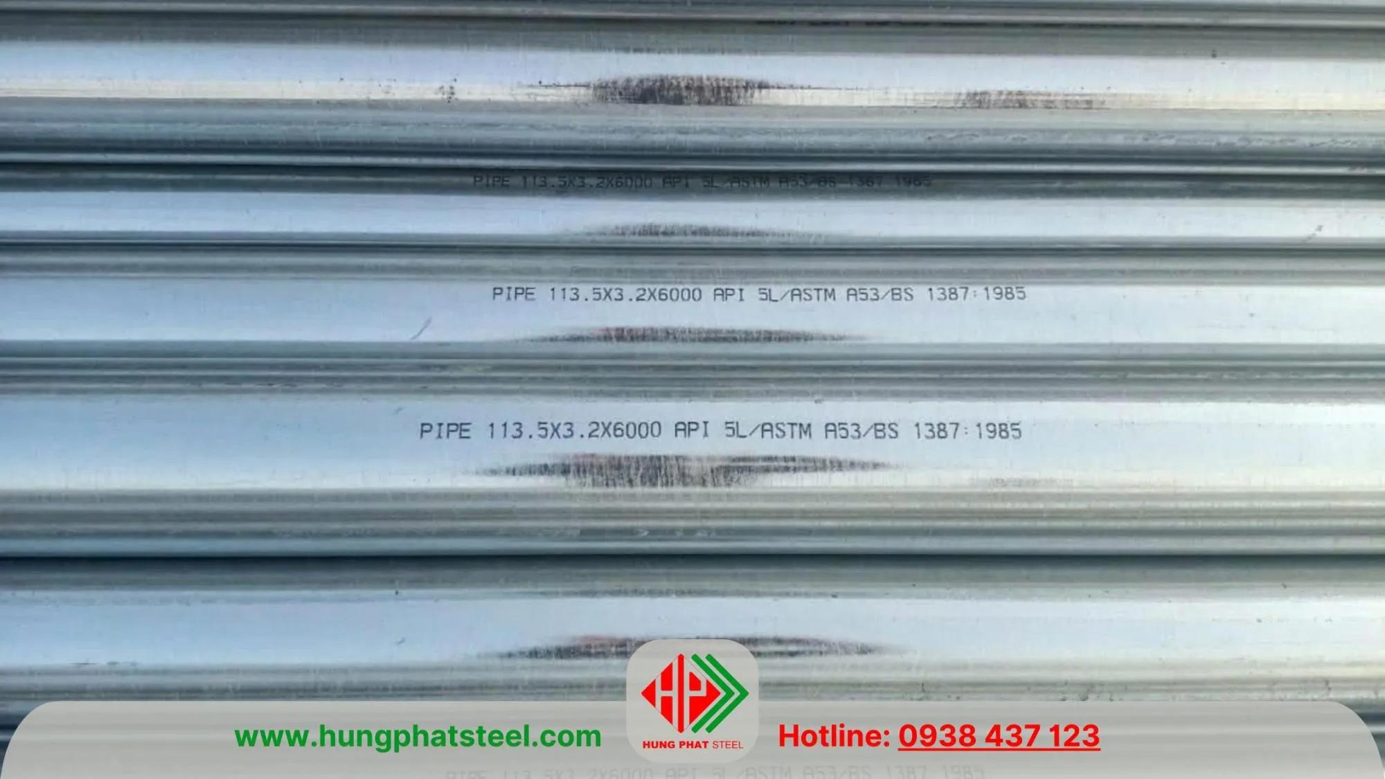 ống thép mạ kẽm phi 114 (DN100)