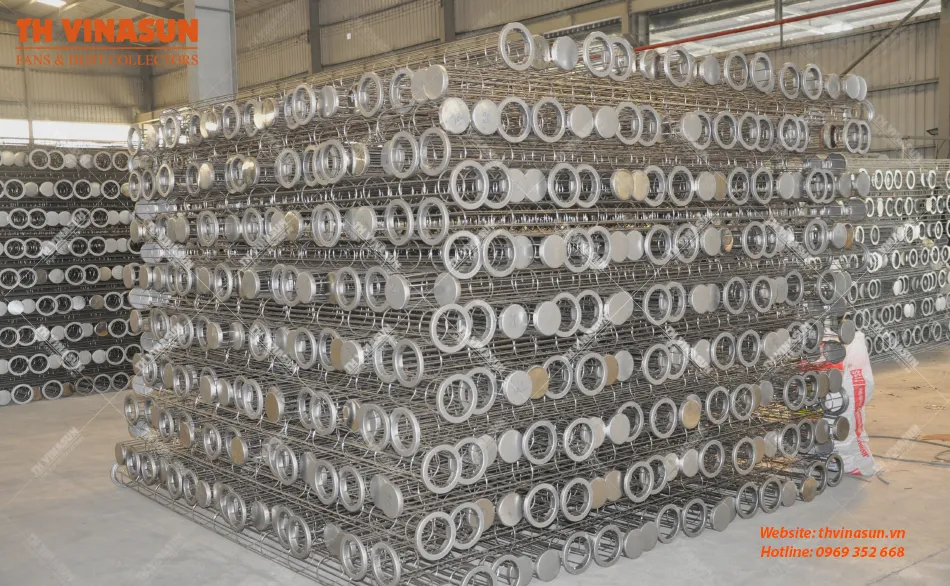 Khung rọ lọc bụi Inox Nhà máy sản xuất phân bón hóa học