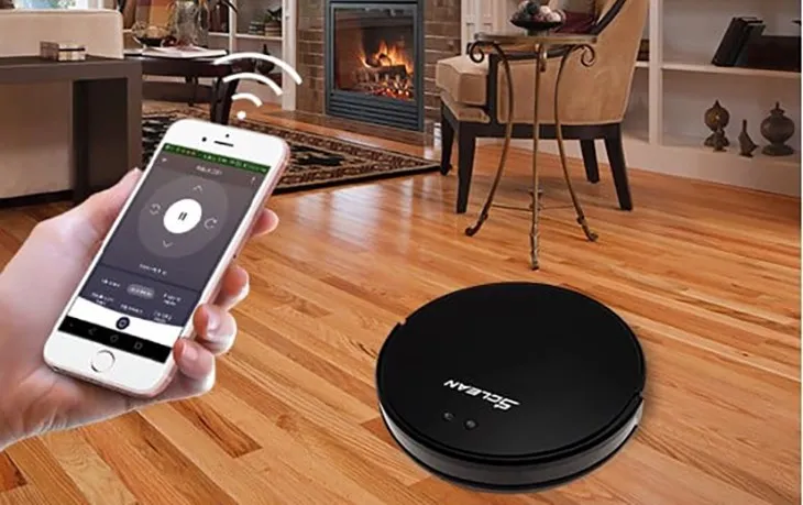 Robot hút bụi với tính năng kết nối với điện thoại thông minh