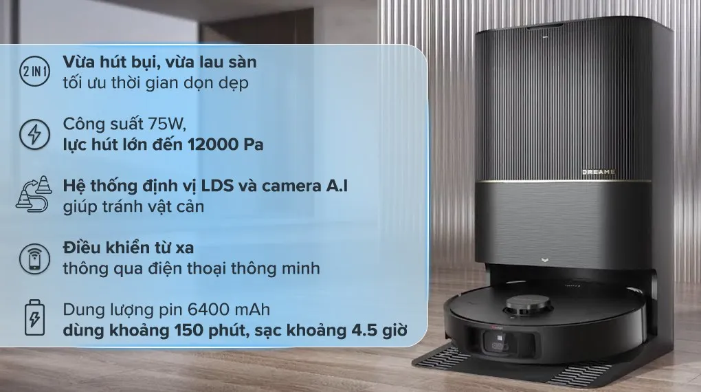 Robot hút bụi lau nhà Dreame X40 Ultra