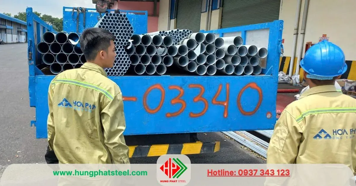 Sản phẩm ống thép mạ kẽm Hòa Phát chất lượng cao