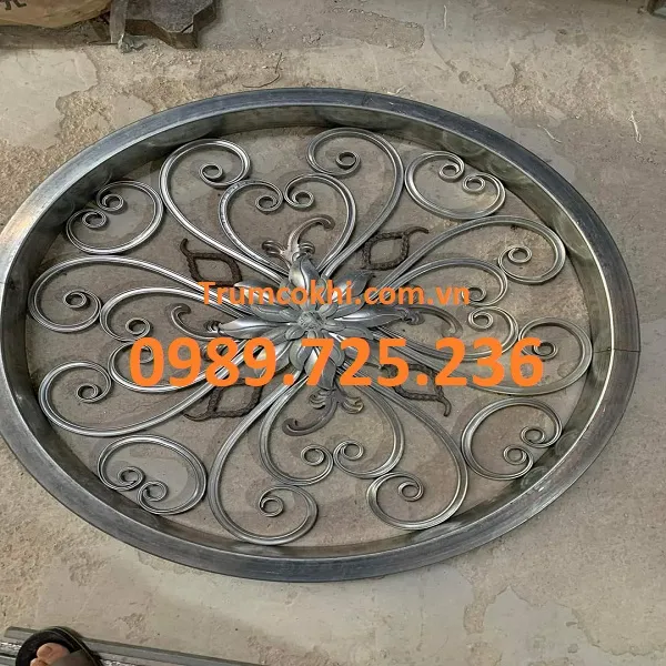 Sắt hộp 30x60 hoa sen kết hợp hoa sắt nghệ thuật