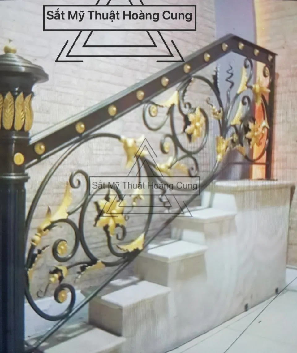 Cầu thang sắt mỹ thuật hiện đại CT08 đẹp