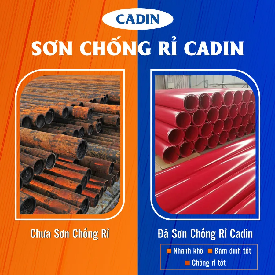 sơn chống rỉ sắt thép CADIN