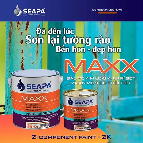 Sơn 2K MAX X với khả năng chống chịu môi trường khắc nghiệt