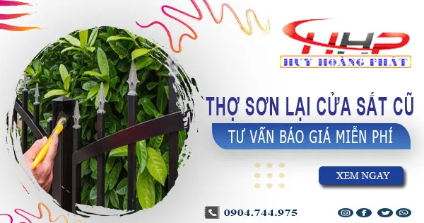 Thợ sơn lại cửa sắt cũ tại TpHCM