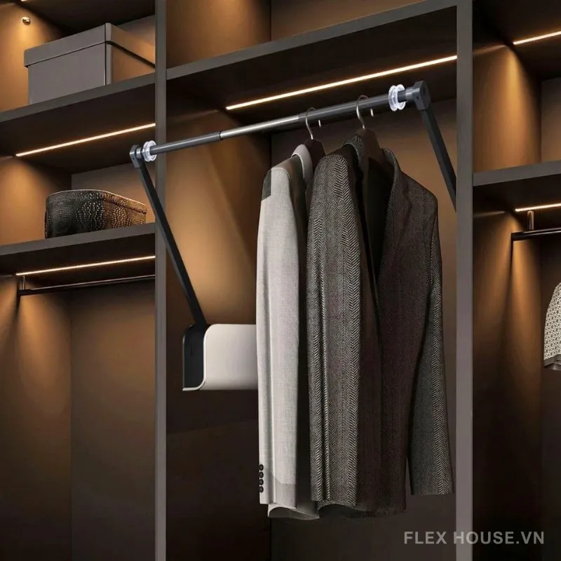 Suốt treo quần áo nâng hạ điện tử Garis GW34GE