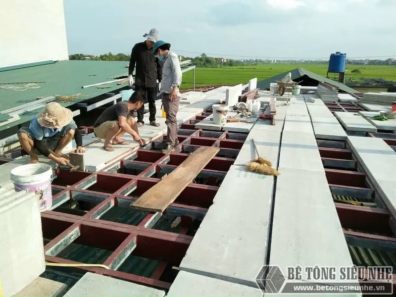 Quy trình thi công sàn bê tông siêu nhẹ EPS