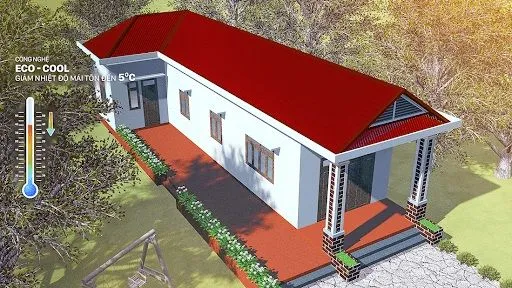 Thẩm mỹ mái nhà lợp tôn