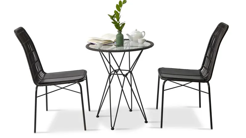 Bộ bàn ghế sắt mặt kính cường lực