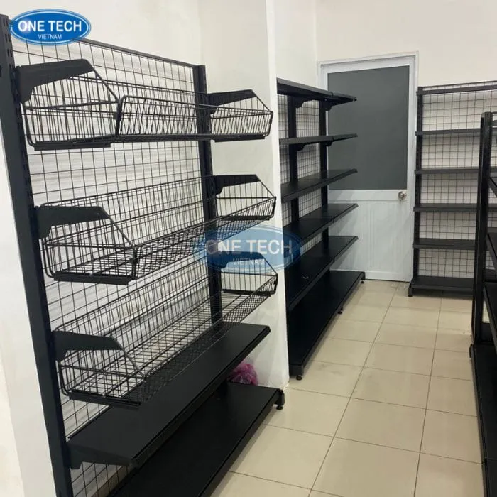 Thanh lý kệ sắt giỏ mì