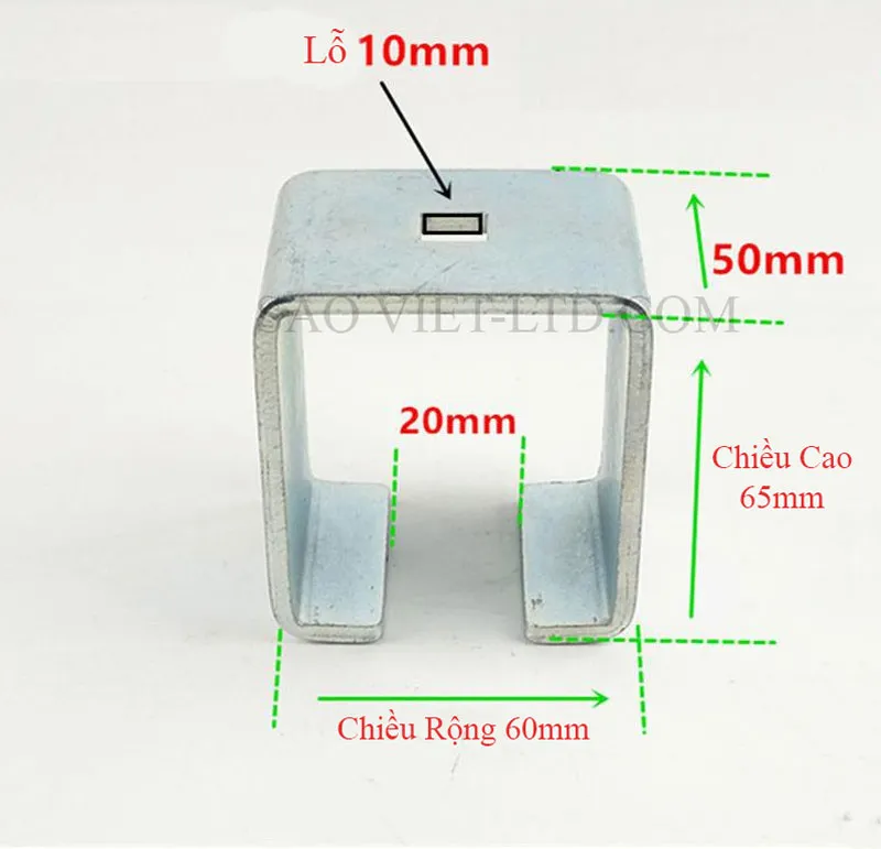 Kích thước chi tiết đầu nối thanh ray