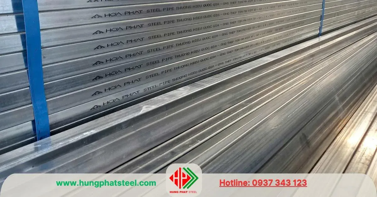 Thép hộp mạ kẽm Hòa Phát