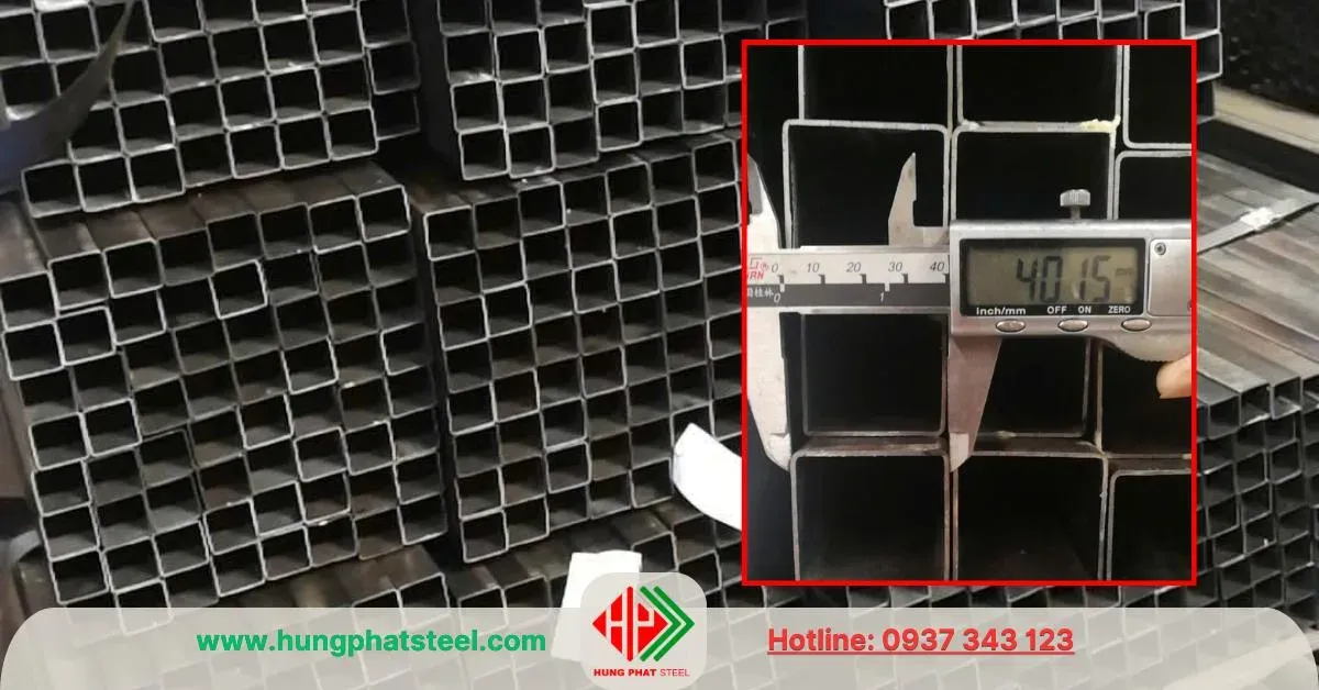 Giá thép hộp mạ kẽm 40x40