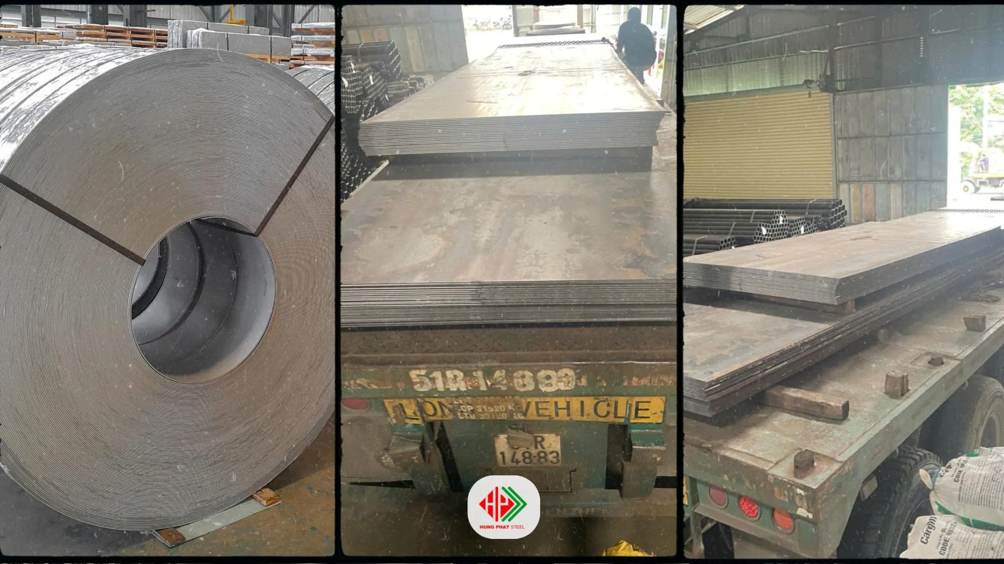 Kho hàng thép tấm 1 ly số lượng lớn phục vụ công trình