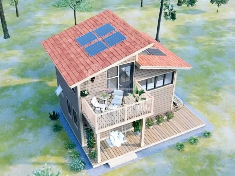 Nhà tiền chế có gác lửng